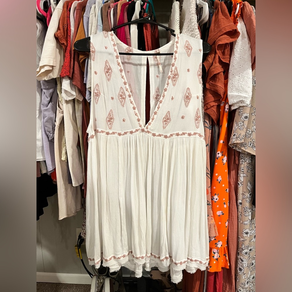 Free People Embroidered Tank